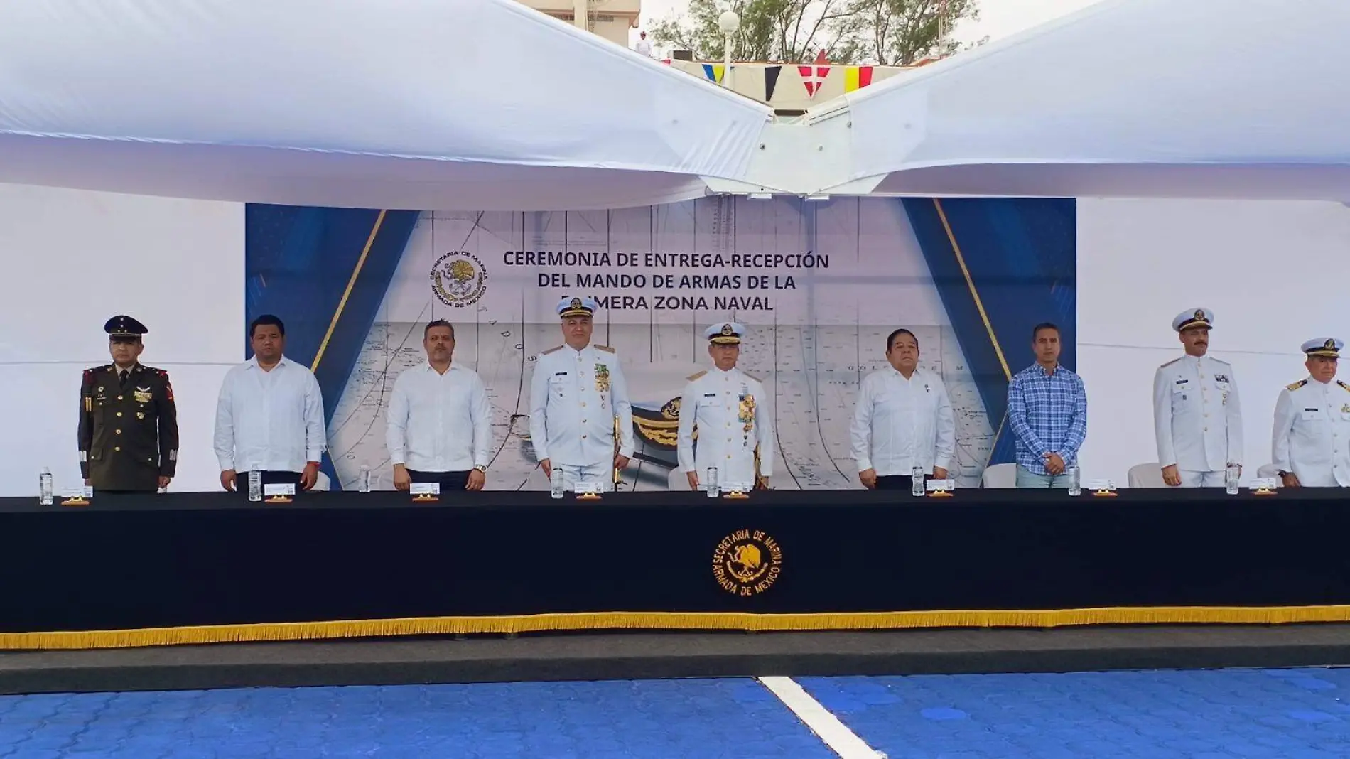 La Primera Zona Naval llevó a cabo la ceremonia de entrega-recepción del Mando de Armas Juan Hernández